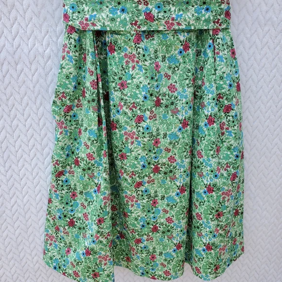 ANNE KLEIN Green Floral A-Line Fit & Flare Dress Size 10 - Picture 7 of 16